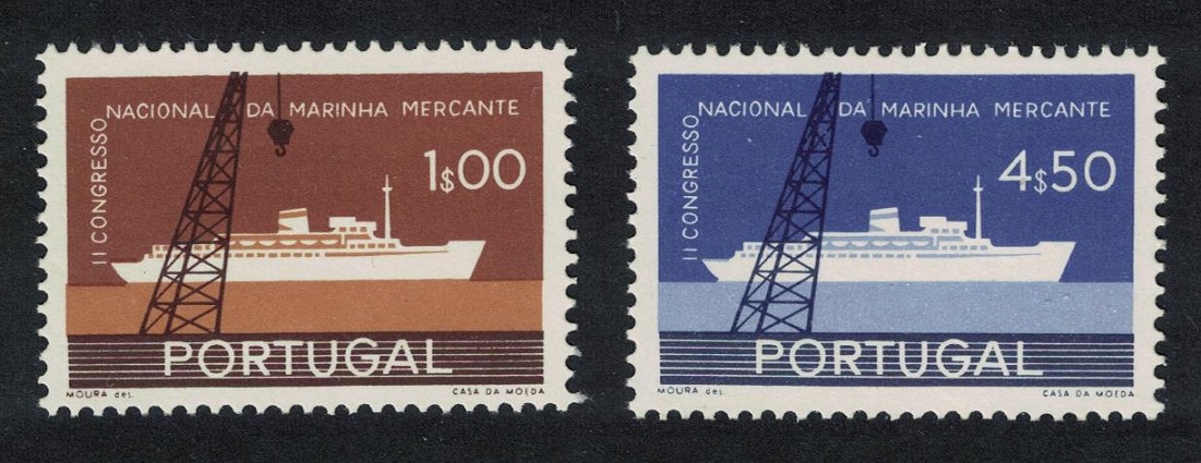 Portugal 2nd National Merchant Navy Congress 2v 1958 MNH SG#1156-1157