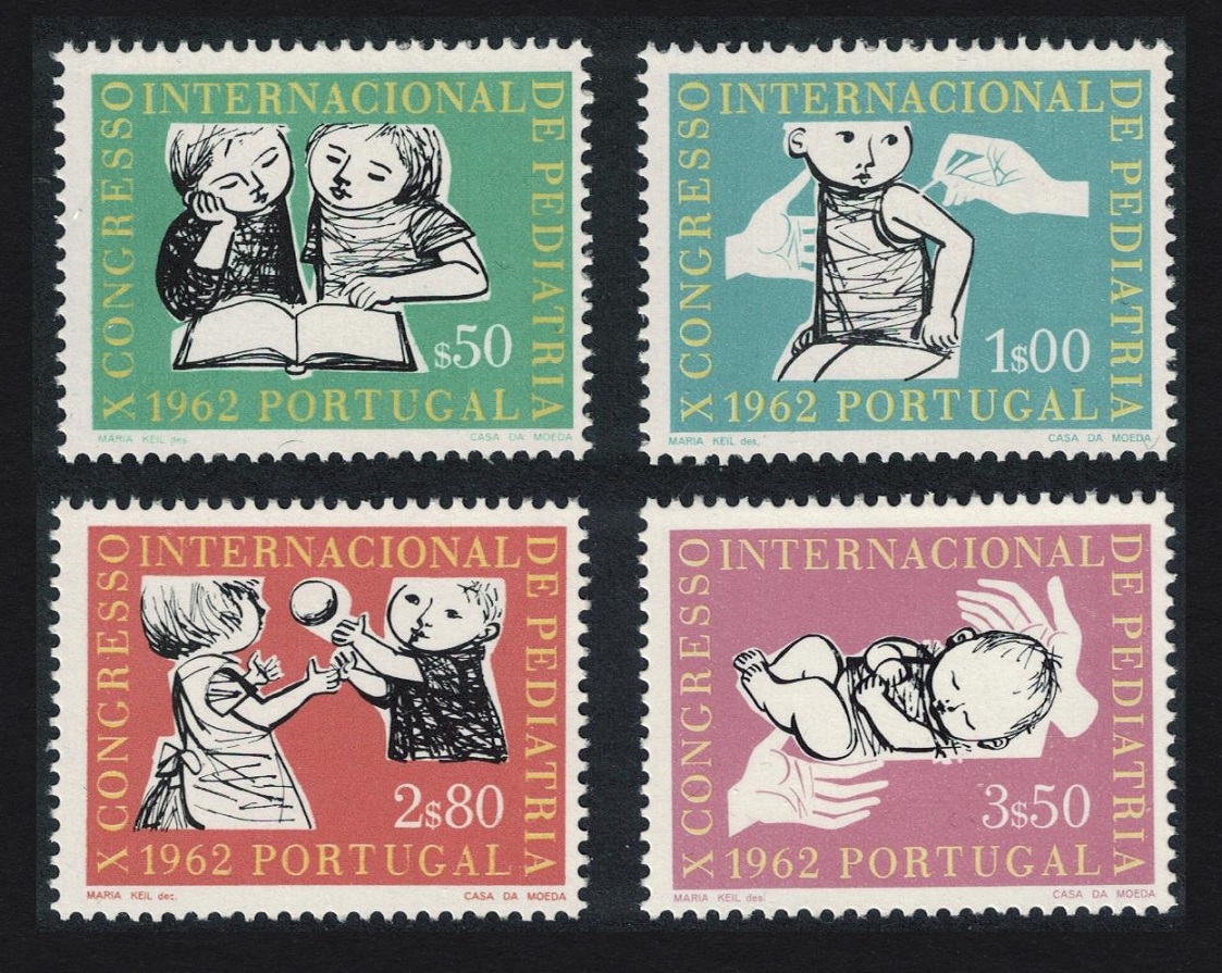 Portugal 10th International Paediatrics Congress Lisbon 4v 1962 MNH SG#1209-1212