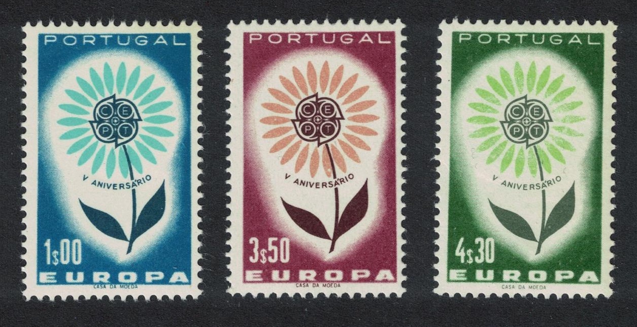 Portugal Europa CEPT 3v 1964 MNH SG#1249-1251