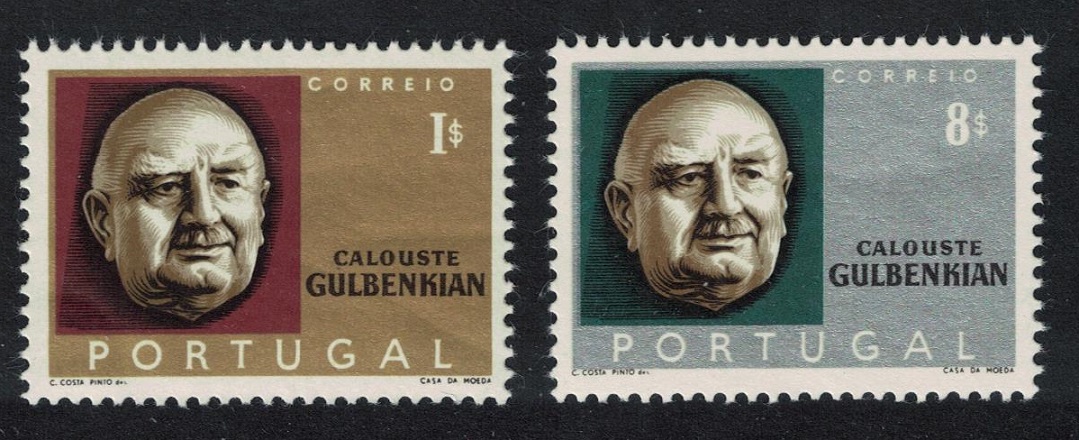 Portugal Calouste Gulbenkian oil industry pioneer 2v 1965 MNH SG#1271-1272