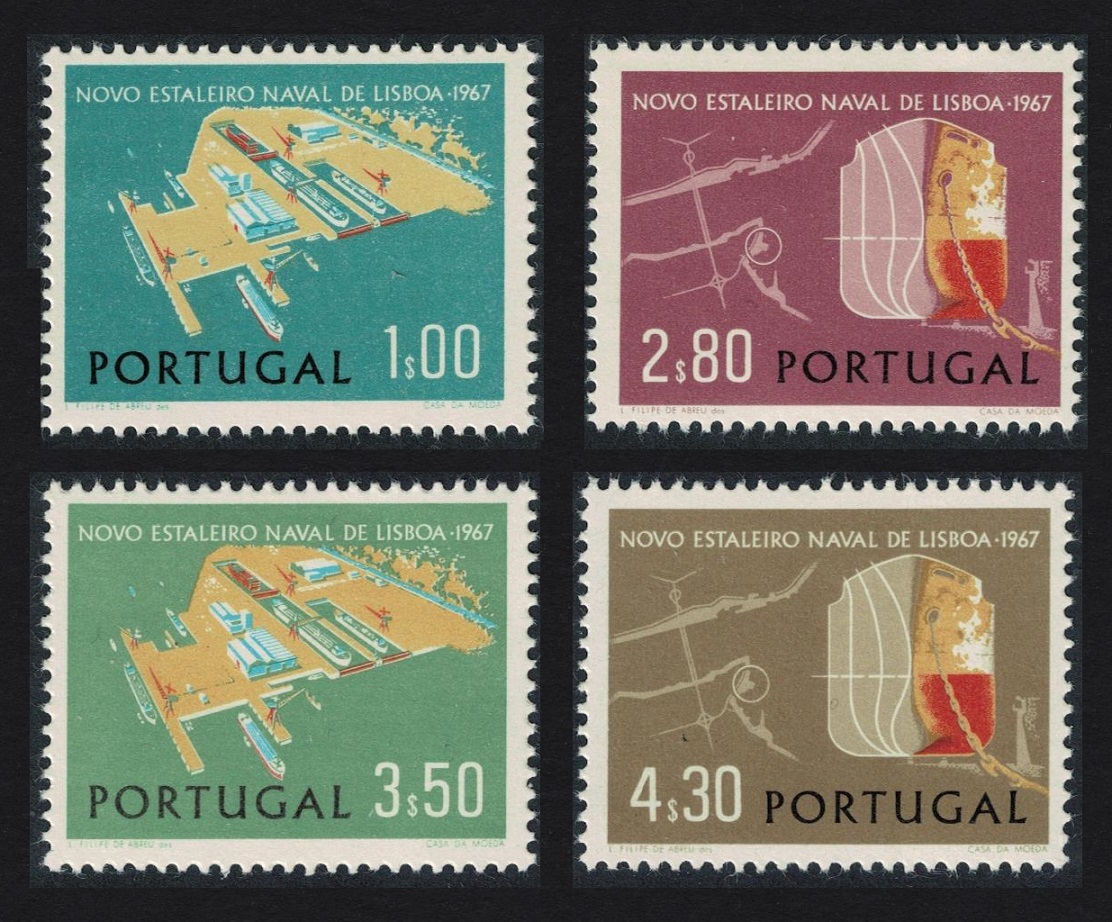 Portugal Inauguration of Lisnave Shipyard Lisbon 4v 1967 MNH SG#1322-1325