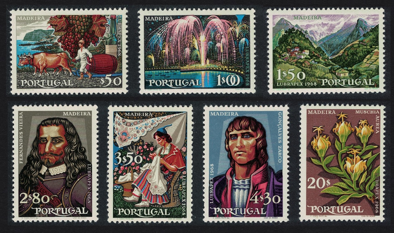 Portugal Madeira &#39;Pearl of the Atlantic&#39; 7v 1968 MNH SG#1346-1352