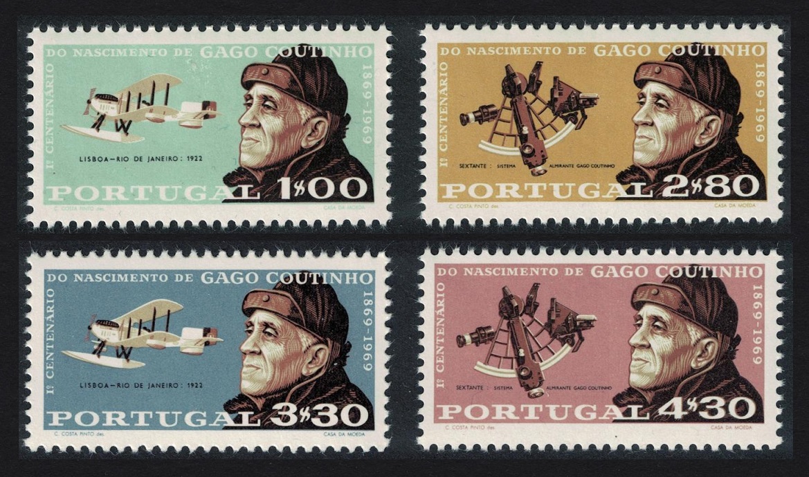 Portugal Birth Centenary of Gago Coutinho aviator 4v 1969 MNH SG#1370-1373