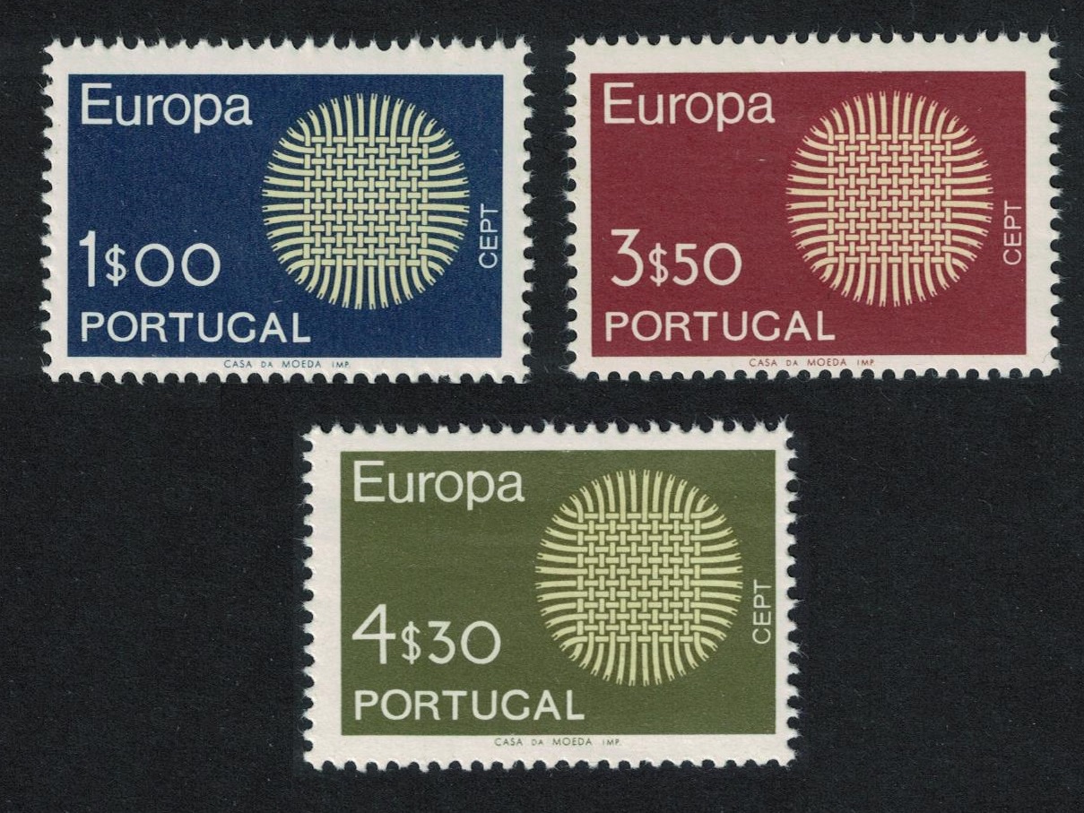 Portugal Europa CEPT 3v 1970 MNH SG#1378-1380