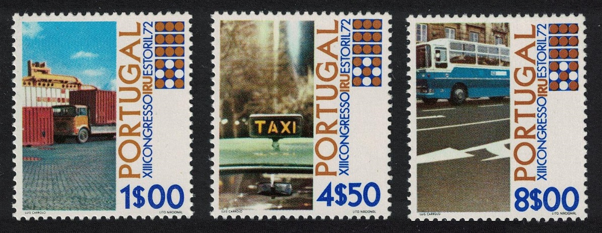 Portugal 13th International Road Transport Union Congress Estoril 3v 1972 MNH SG#1473-1475