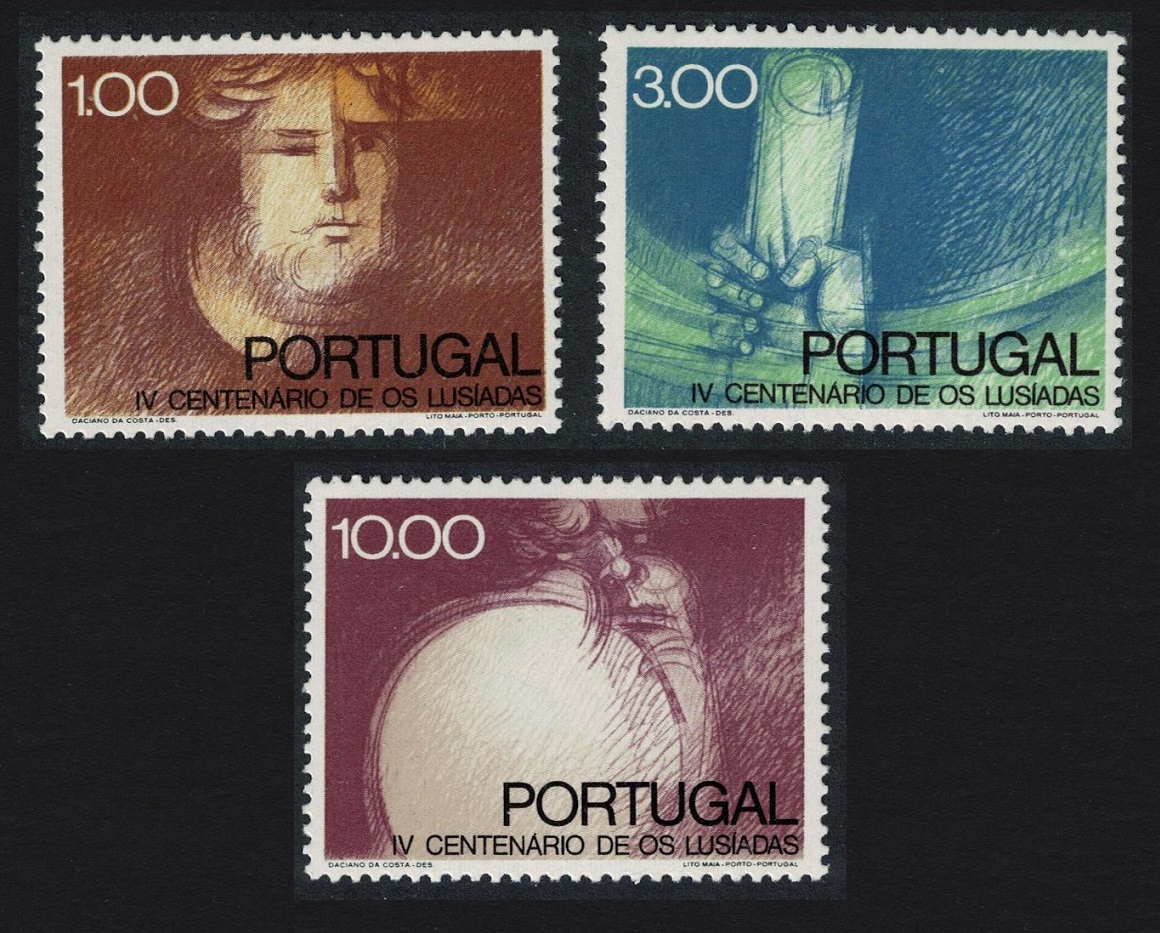 Portugal 400th Anniversary of Camoens&#39; &#39;Lusiads&#39; epic poem 3v 1972 MNH SG#1493-1495