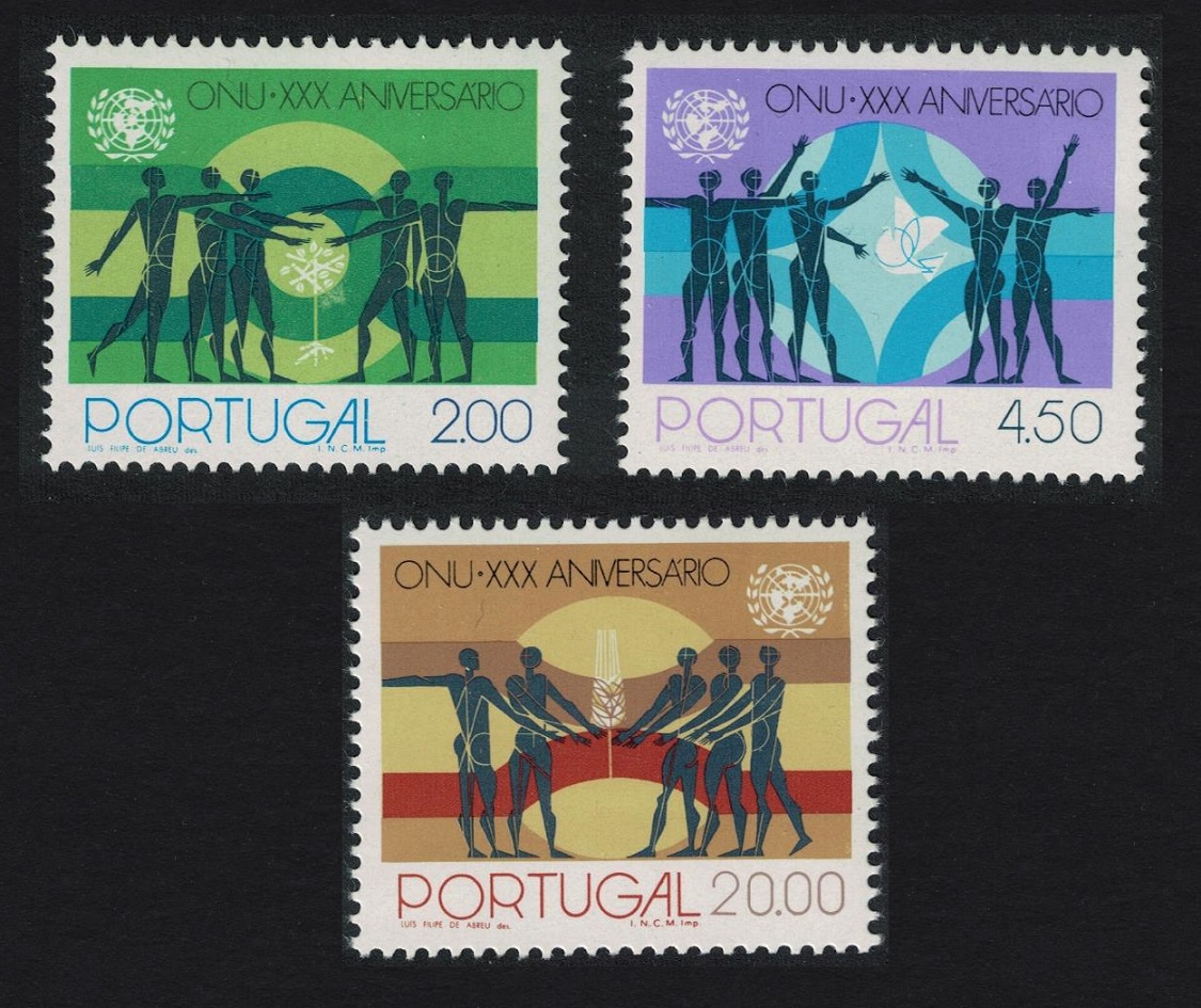 Portugal 30th Anniversary of UNO 3v 1975 MNH SG#1577-1579