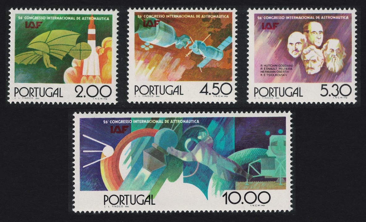 Portugal 26th International Astronautical Federation Congress Lisbon 4v 1975 MNH SG#1580-1583