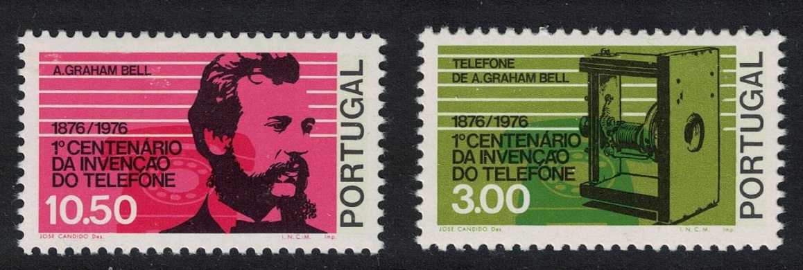 Portugal Telephone Centenary 2v 1976 MNH SG#1597-1598