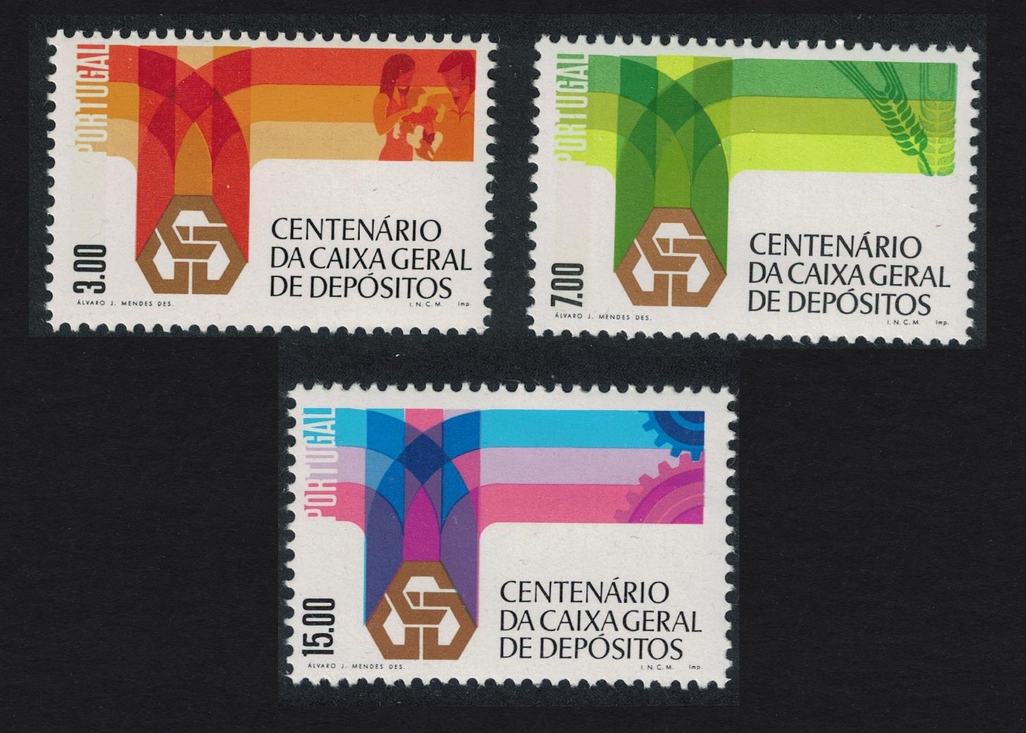 Portugal National Trust Fund Bank 3v 1976 MNH SG#1625-1627 MI#1332-1334