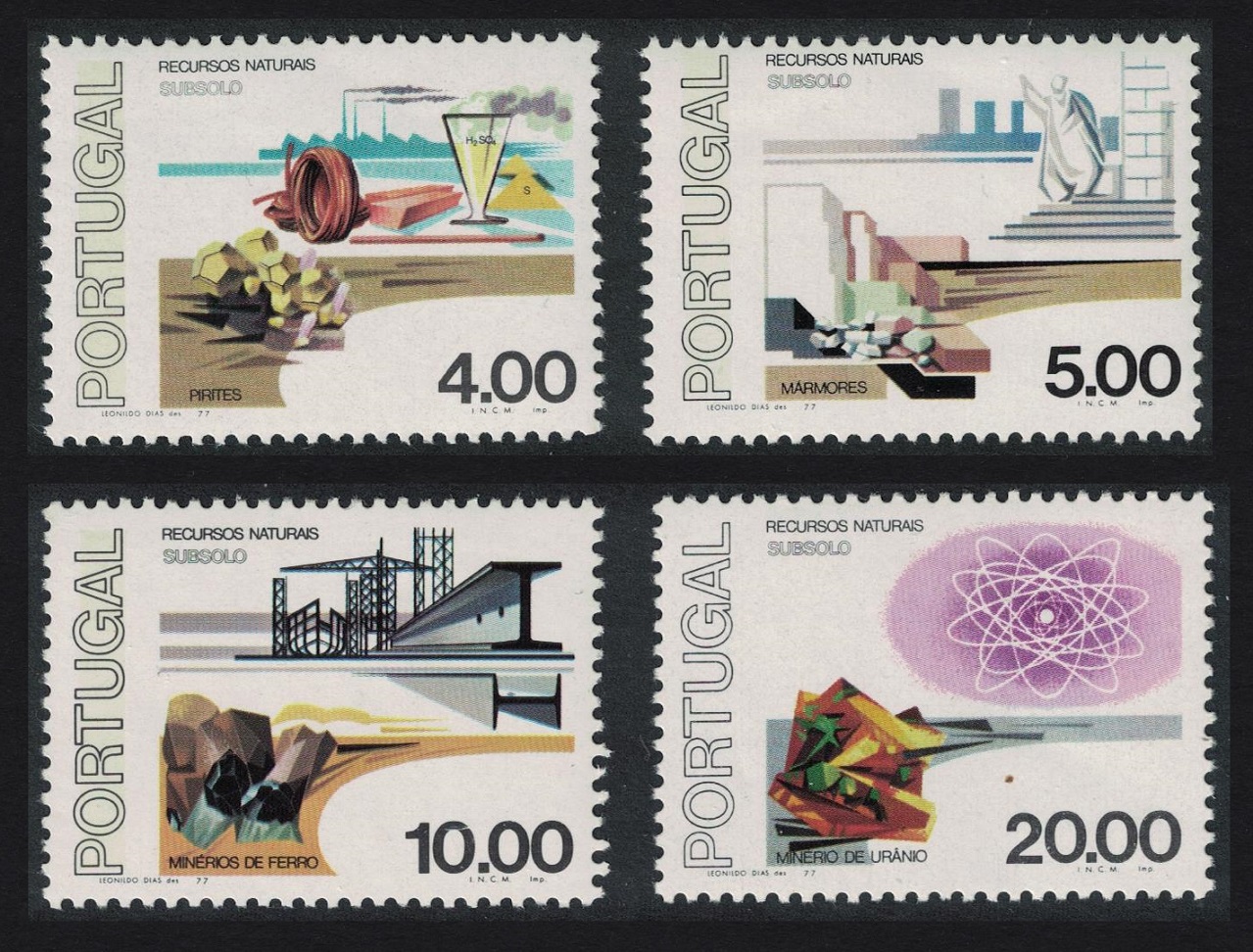 Portugal Natural Resources The Subsoil 4v 1977 MNH SG#1665-1668