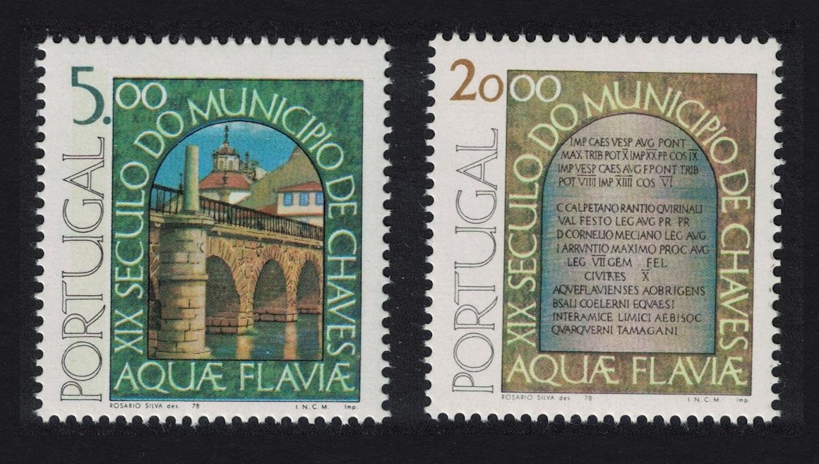 Portugal 19th Century of Chaves Aquae Flaviae City 2v 1978 MNH SG#1717-1718