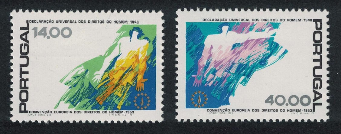 Portugal 30th Anniversary of Declaration of Human Rights 2v 1978 MNH SG#1733-1734