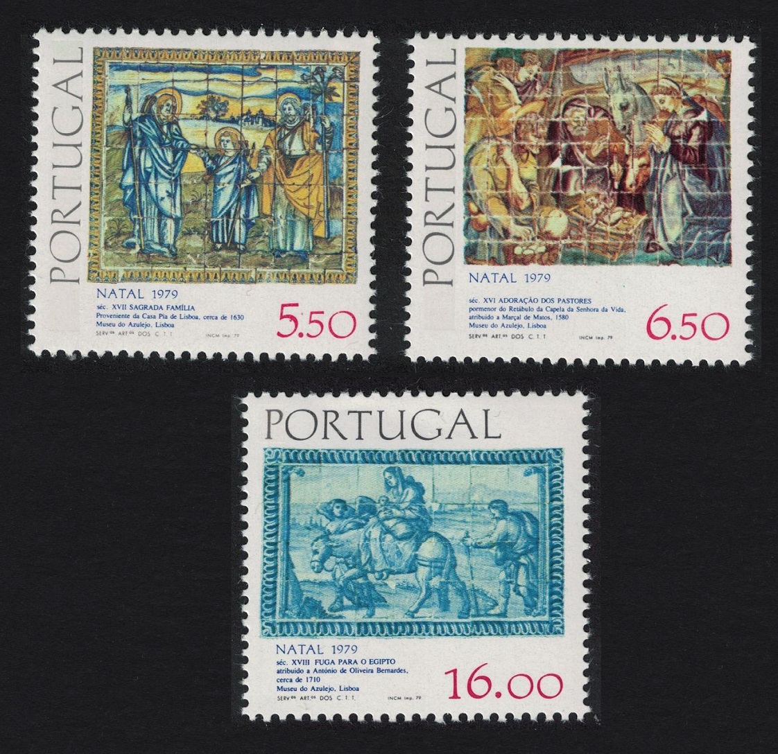 Portugal Christmas Tile Pictures 3v 1979 MNH SG#1782-1784