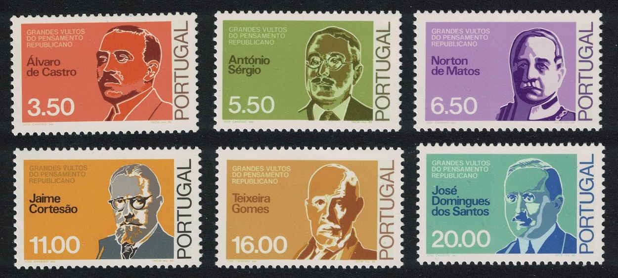 Portugal Republican Personalities 2nd series 6v 1980 MNH SG#1787-1792