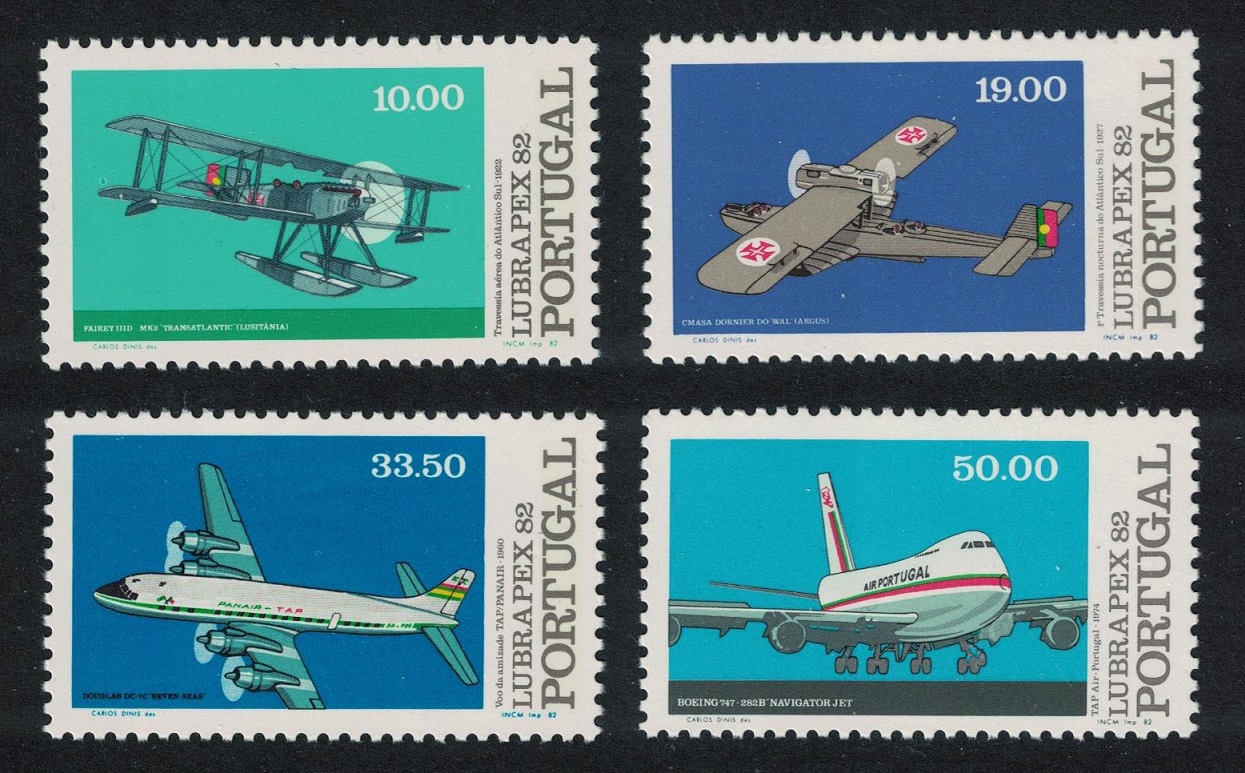 Portugal Airplanes and Aircrafts 4v 1982 MNH SG#1896-1899