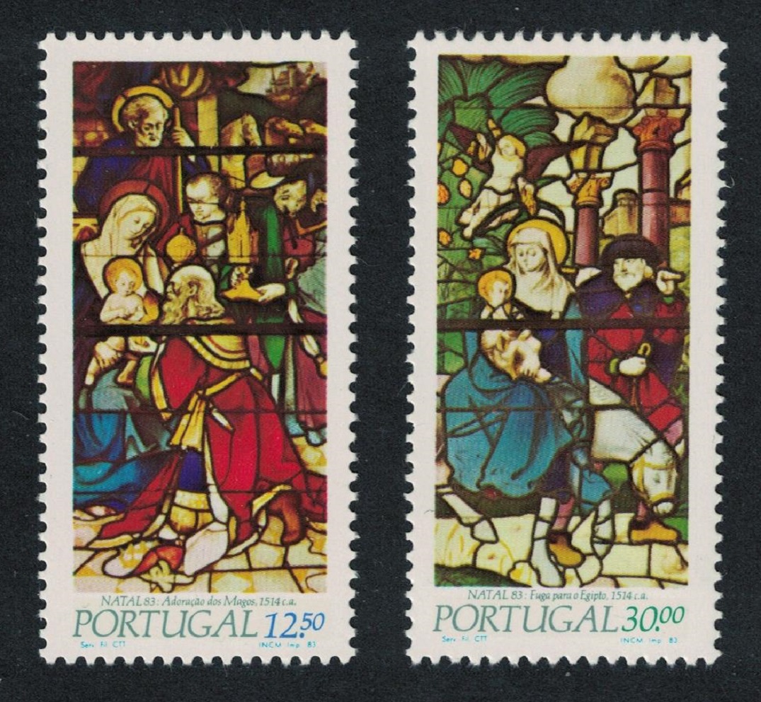 Portugal Christmas Stained Glass 2v 1983 MNH SG#1939-1940