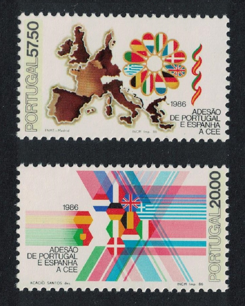 Portugal Admission of Portugal and Spain to EEC 2v 1985 MNH SG#2035-2036