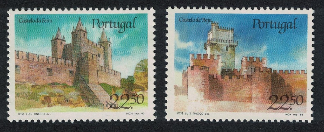 Portugal Castles 1st series 2v 1986 MNH SG#2037-2038 MI#1680-1681