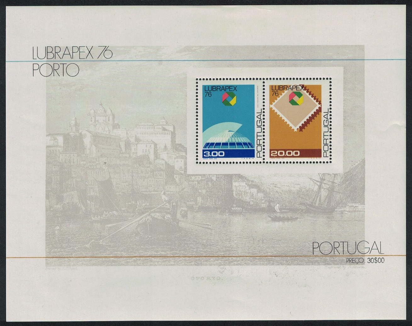 Portugal &#39;Lubrapex 1976&#39; Luso-Brazilian Stamp Exhibition MS 1976 MNH SG#MS1624