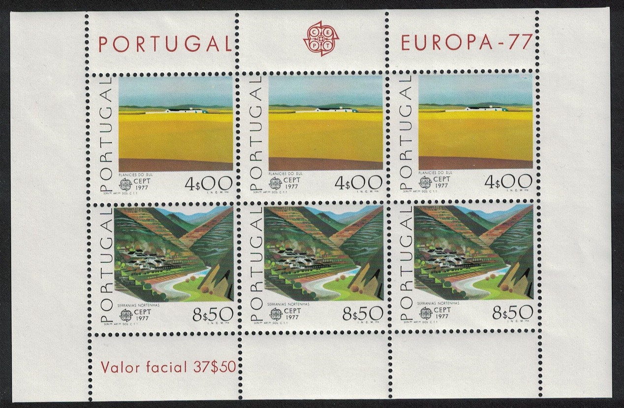 Portugal Landscapes Europa CEPT MS 1977 MNH SG#MS1655