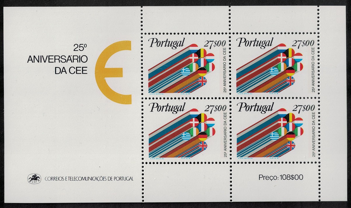 Portugal 25th Anniversary of EEC MS 1982 MNH SG#MS1868