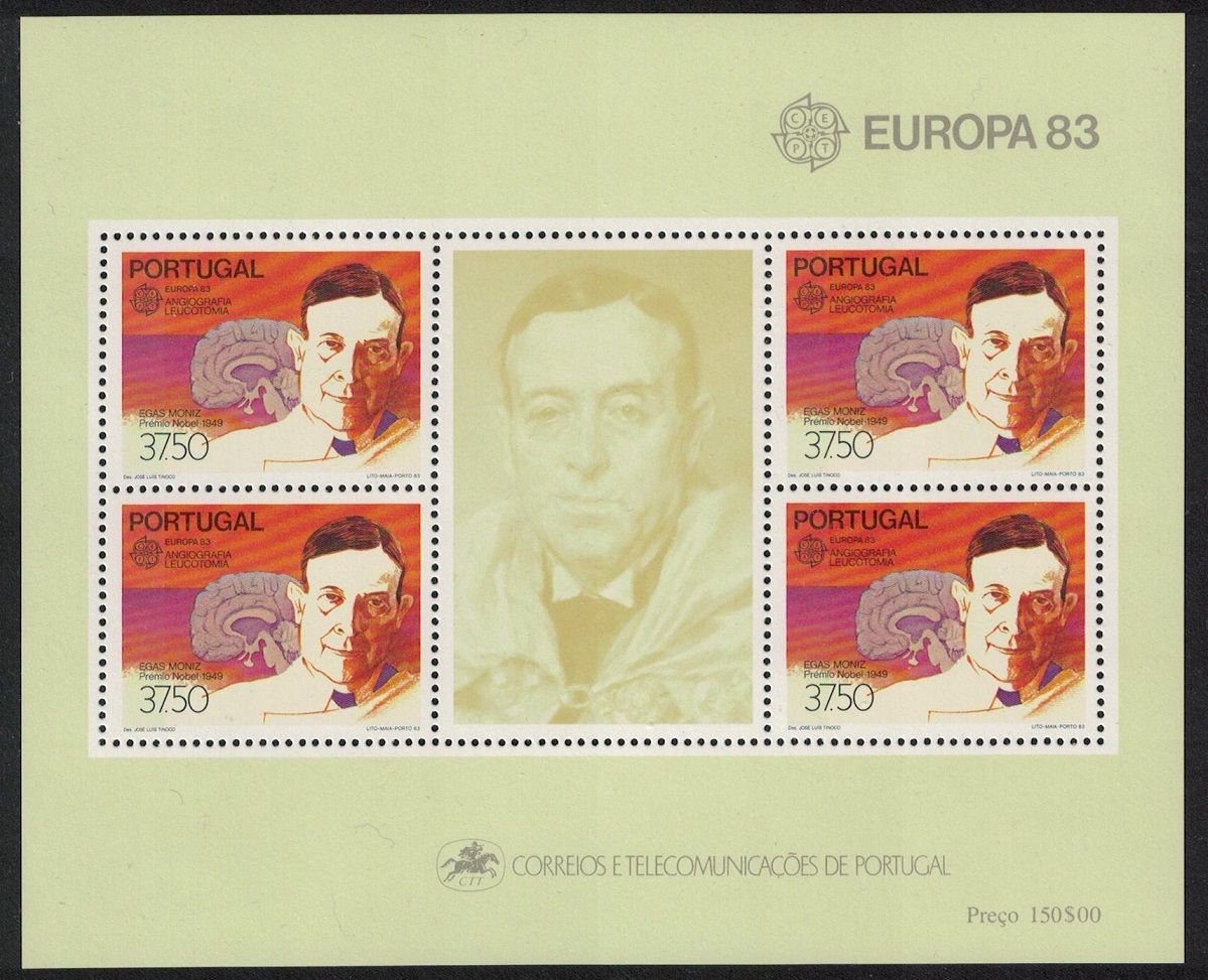 Portugal Egas Moniz Brain Surgeon Nobel Laureate MS 1983 MNH SG#MS1924