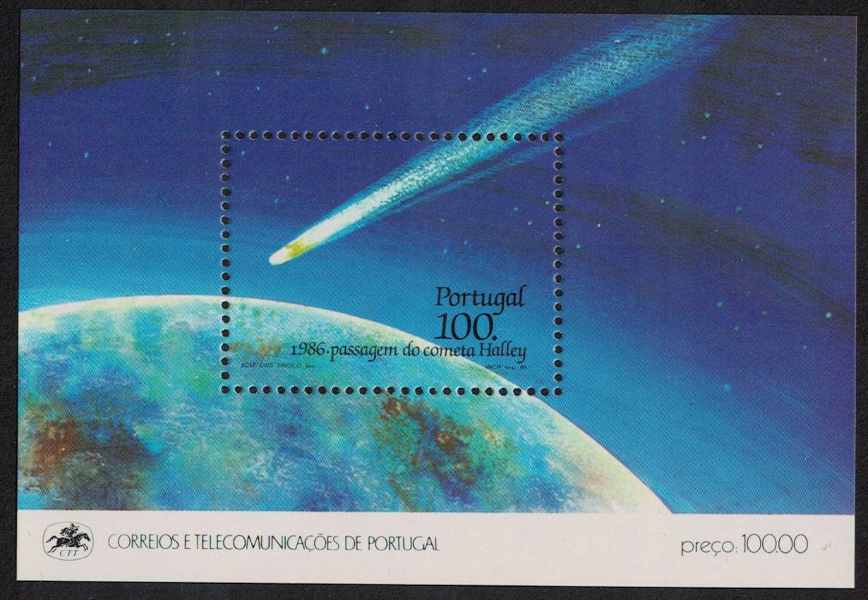 Portugal Appearance of Halley&#39;s Comet MS 1986 MNH SG#MS2050