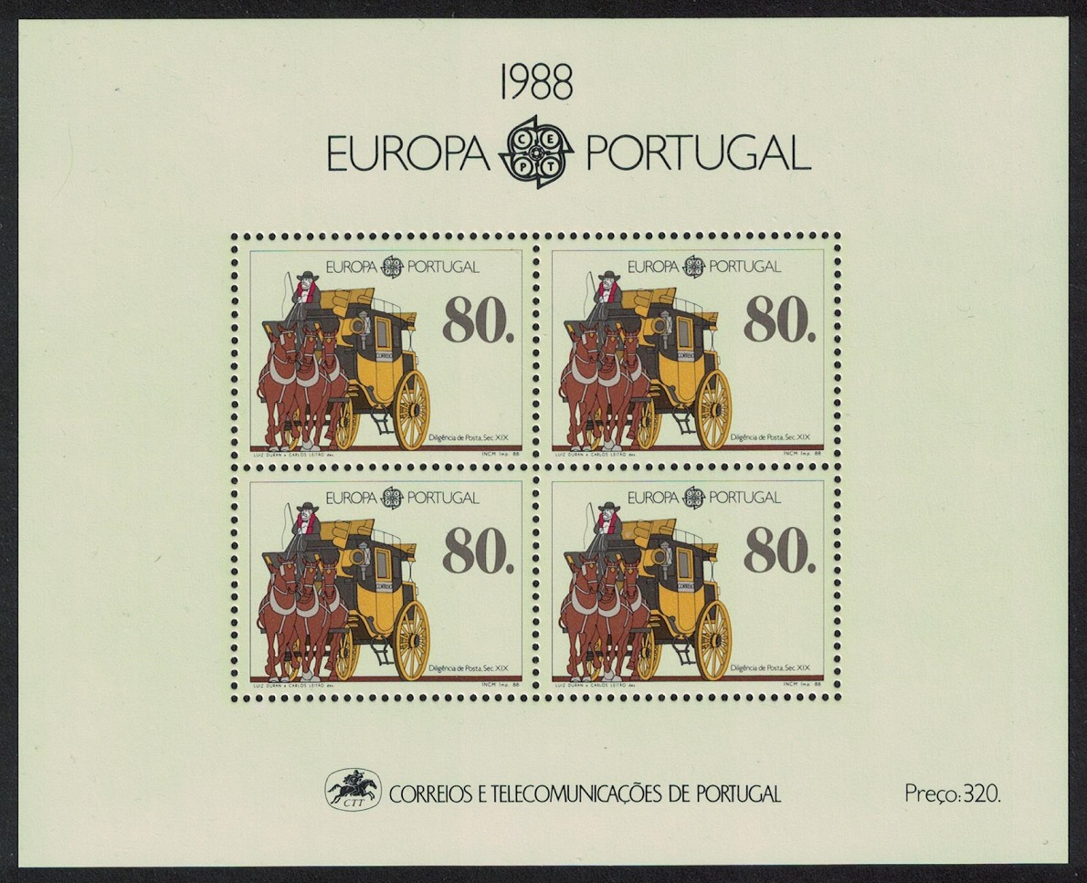 Portugal Europa Transport and Communications MS 1988 MNH SG#MS2105