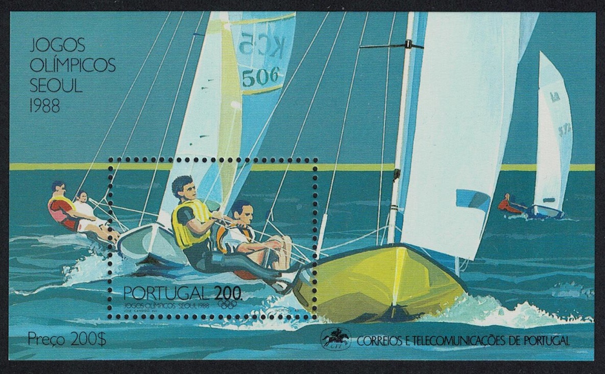 Portugal Yachting Olympic Games Seoul MS 1988 MNH SG#MS2118