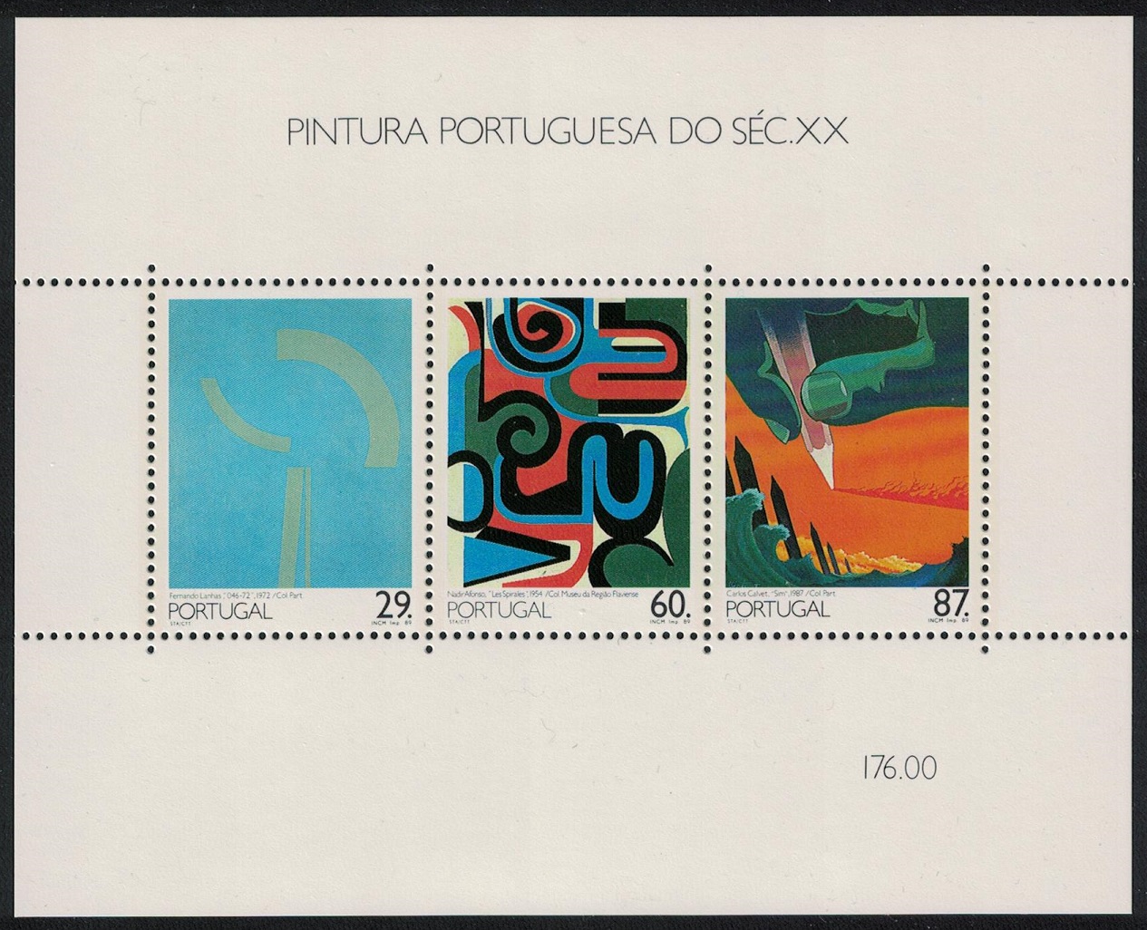 Portugal 20th-Century Portuguese Paintings 4th series MS 1989 MNH SG#MS2151