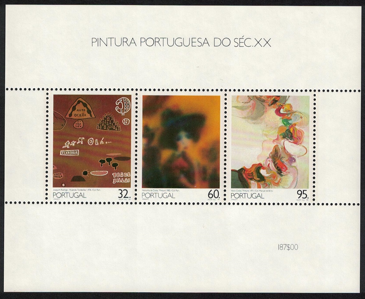 Portugal 20th-Century Portuguese Paintings 5th series MS 1990 MNH SG#MS2169