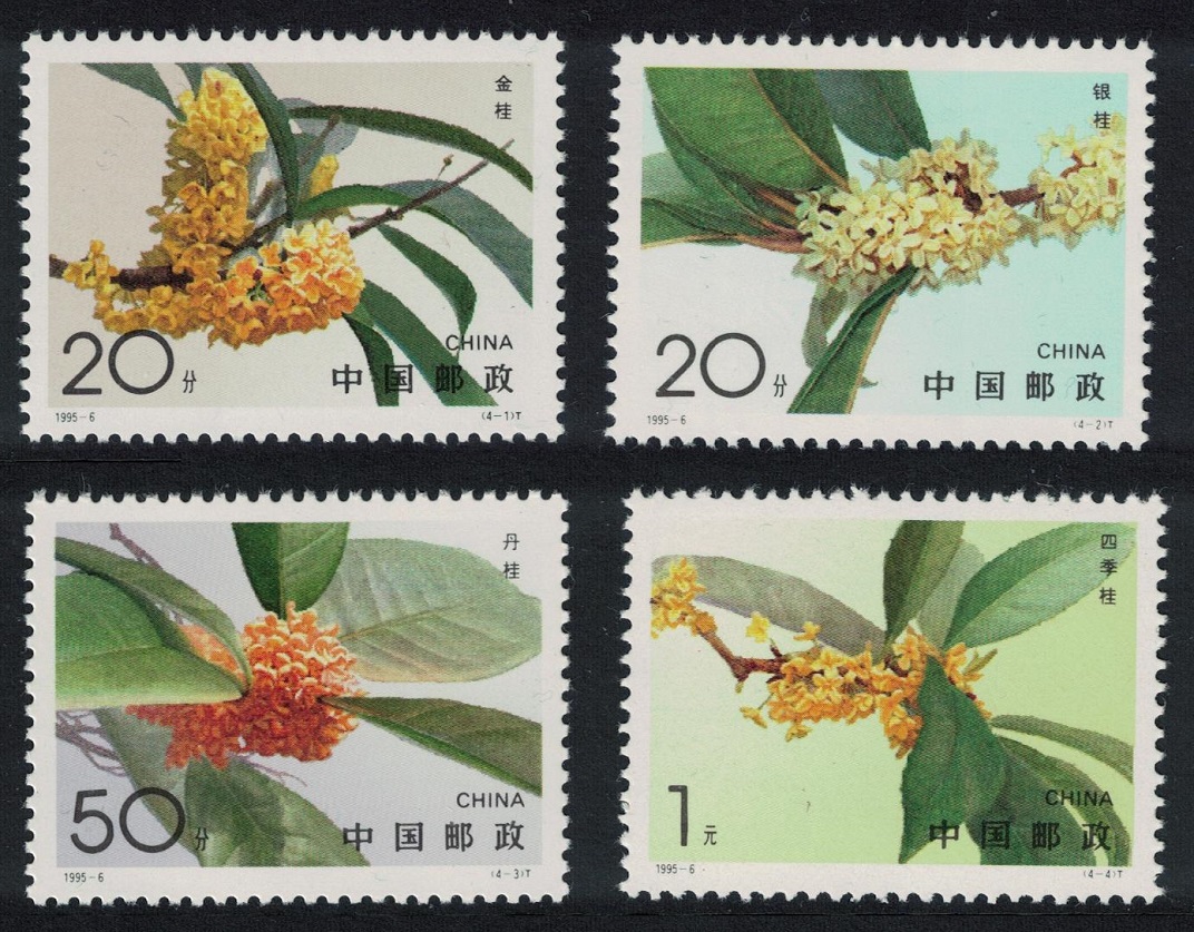 China Sweet Osmanthus 4v 1995 MNH SG#3972-3975 MI#2600-2603 Sc#2563-2566