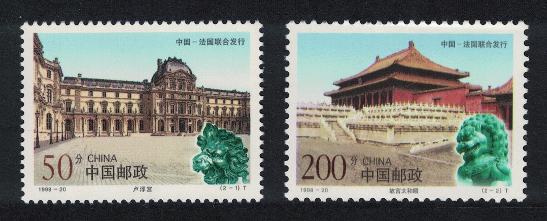 China Ancient Palaces Corners 1998 MNH SG#4321-4322