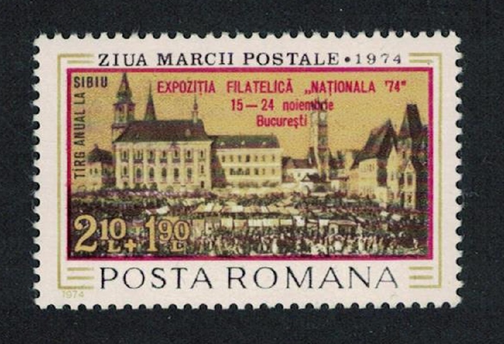 Romania &#39;Nationala 74&#39; Stamp Exhibition overprint 1974 MNH SG#4115