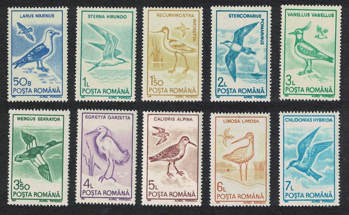 Romania Water Birds 10v 1991 MNH SG#5323-5332 MI#4642-4651