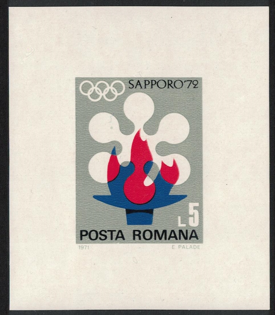 Romania Winter Olympic Games Sapporo Japan 1972 MS 1971 MNH SG#MS3870 Sc#2300