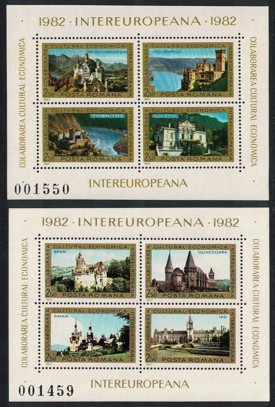 Romania Historical Cities 2 Sheetlets 1982 MNH SG#MS4702