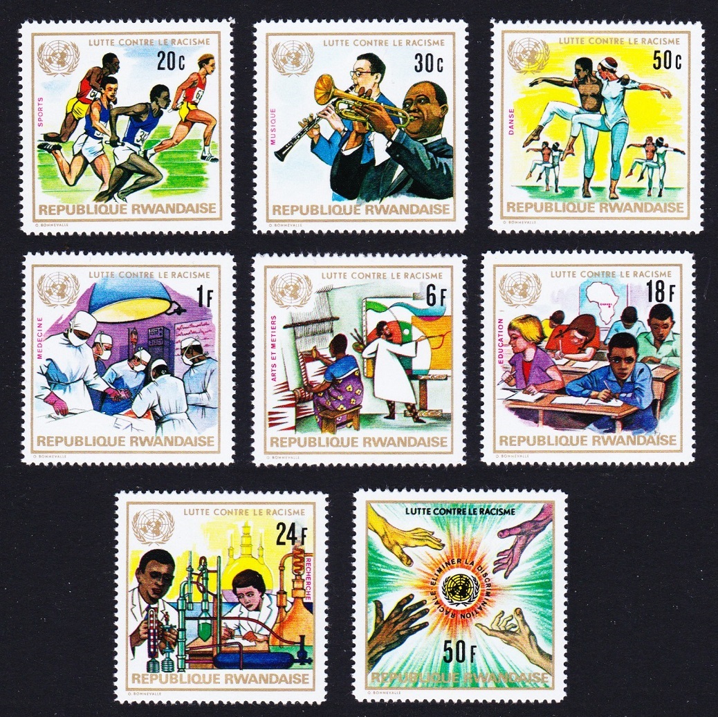 Rwanda Racial Equality Year 8v 1972 MNH SG#498-505 Sc#486-493