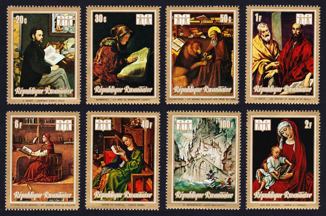 Rwanda Paintings Rembrandt El Greco Manet 8v 1973 MNH SG#518-525 Sc#506-513