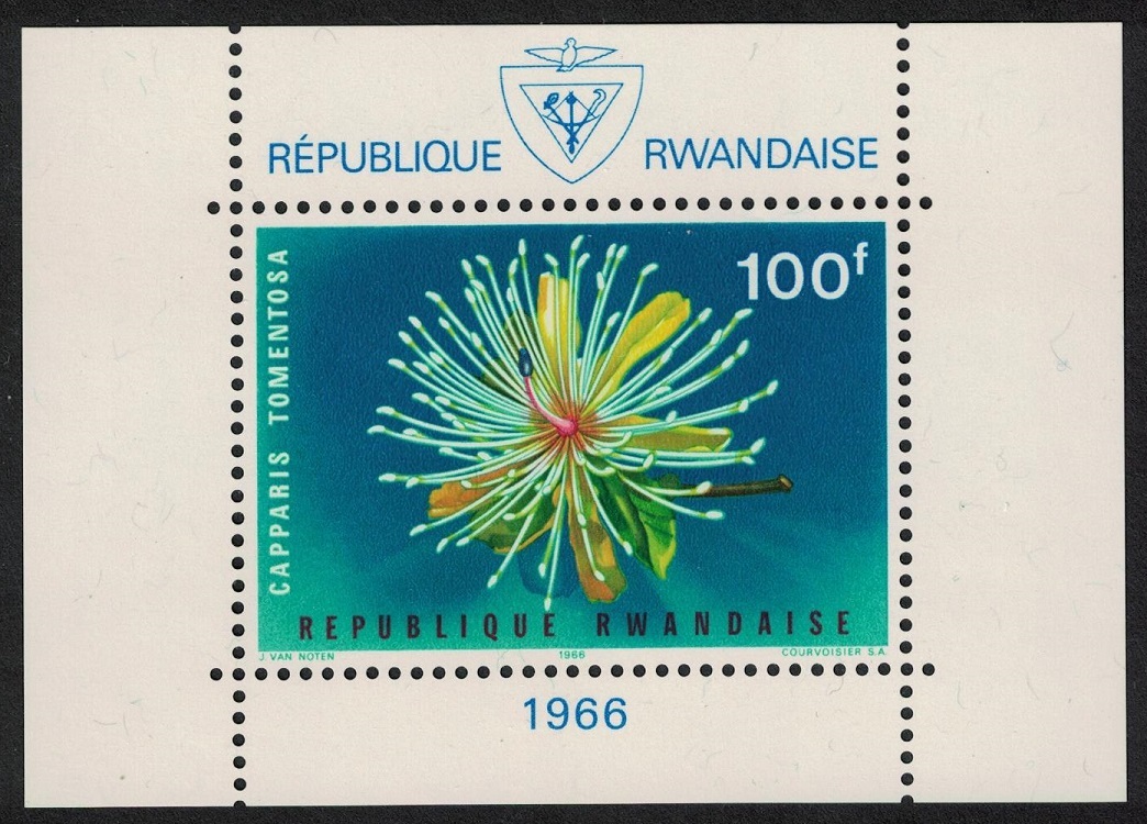 Rwanda Flowers MS 1966 MNH SG#MS158