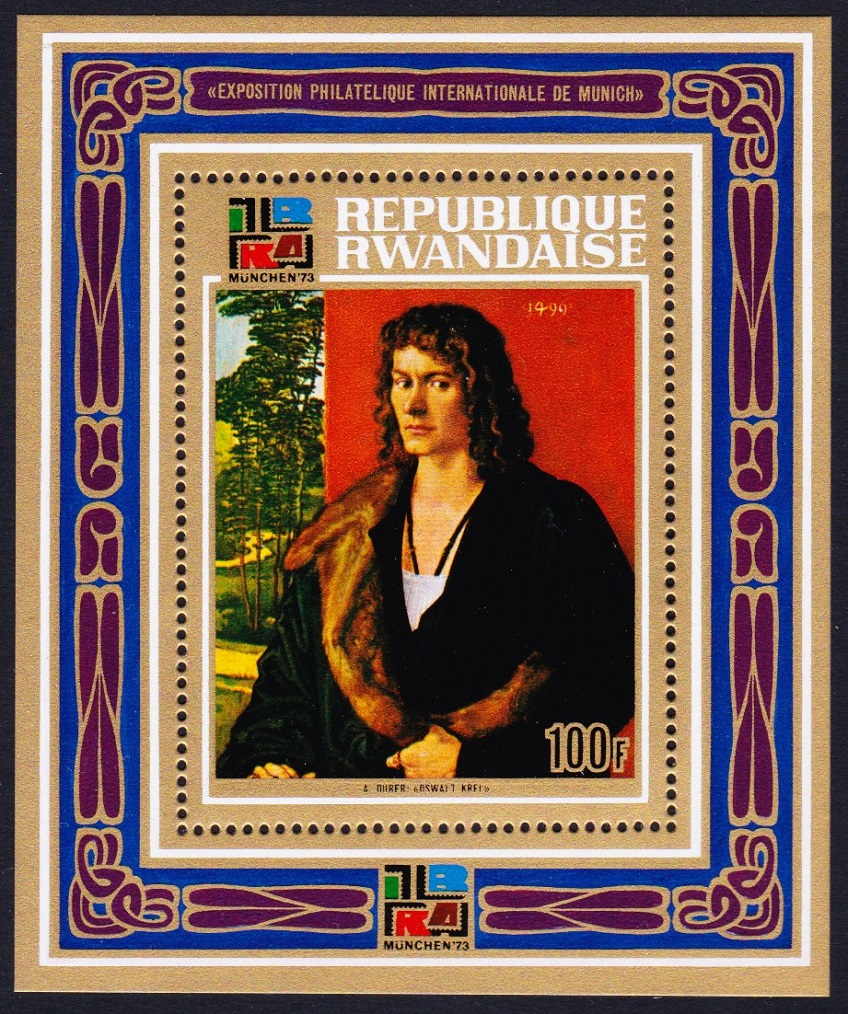 Rwanda Famous Paintings Durer MS 1973 MNH SG#MS543 Sc#522