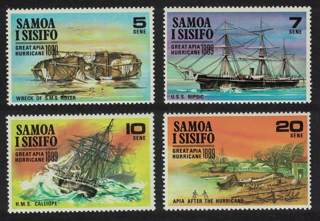 Samoa Apia Hurricane Ships 4v 1970 MNH SG#341-344 Sc#325-328