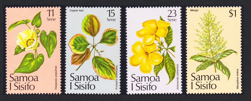 Samoa Christmas Flowers 4v 1981 MNH SG#607-610 MI#469-472 Sc#562-565