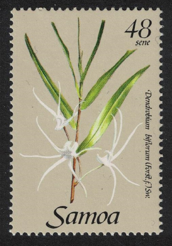 Samoa Orchid &#39;Dendrobium biflorum&#39; 48 sene 1985 MNH SG#688