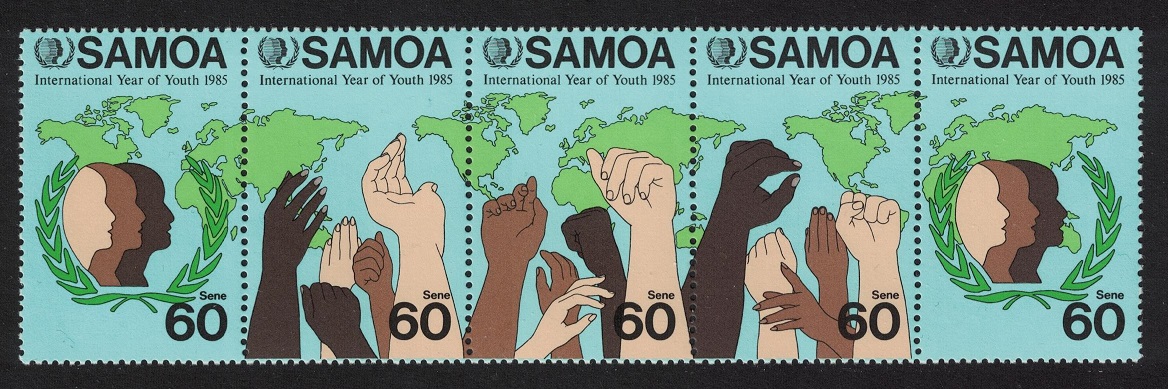 Samoa Youth Year strip of 5v 1985 MNH SG#706-710 Sc#655