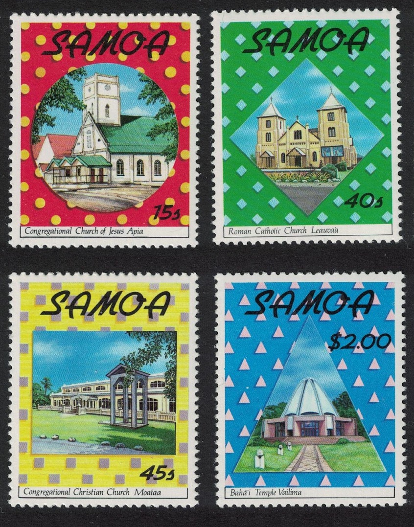 Samoa Christmas Samoan Churches 4v 1988 MNH SG#813-816