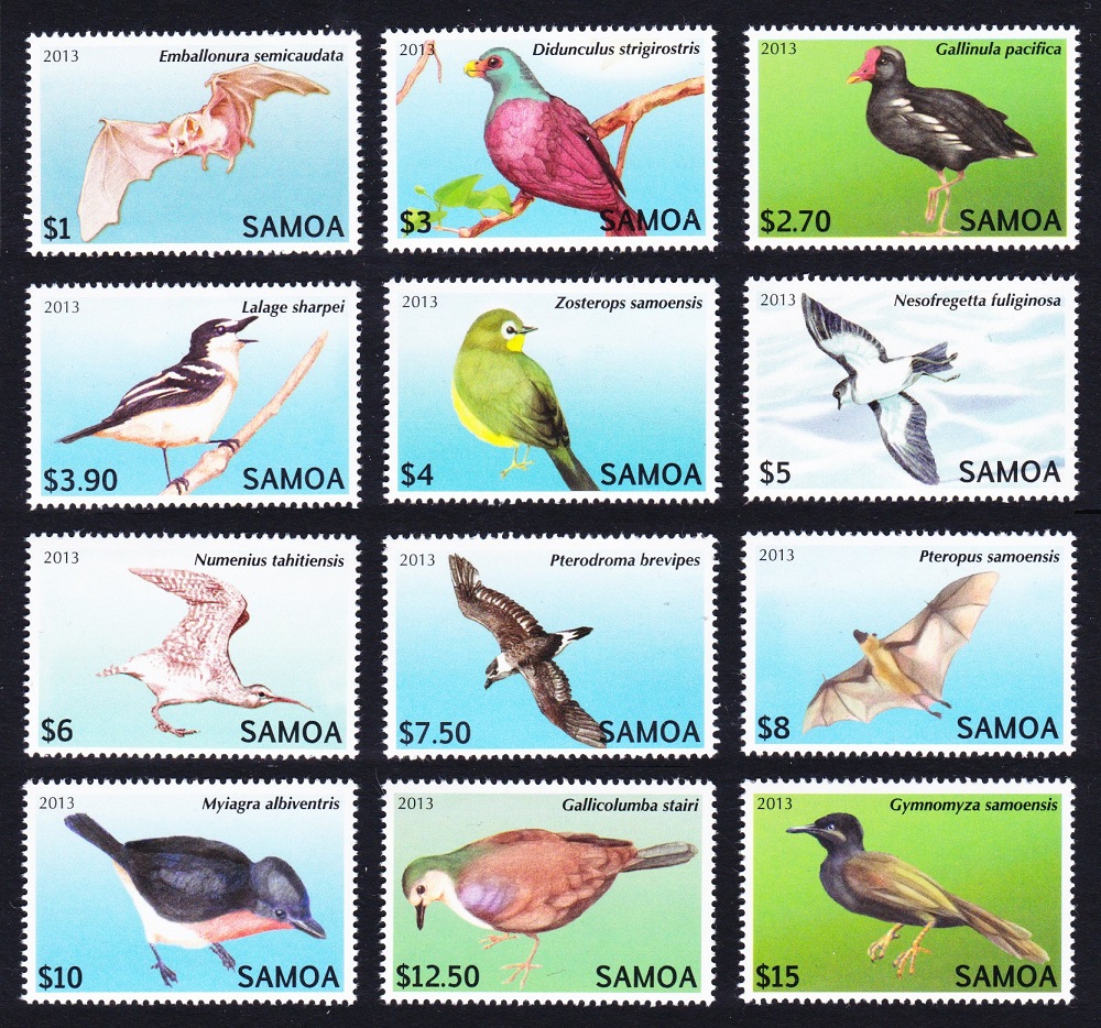 Samoa Birds and Bats 12v 2013 MNH SG#1241=1261 Sc#1142-1153