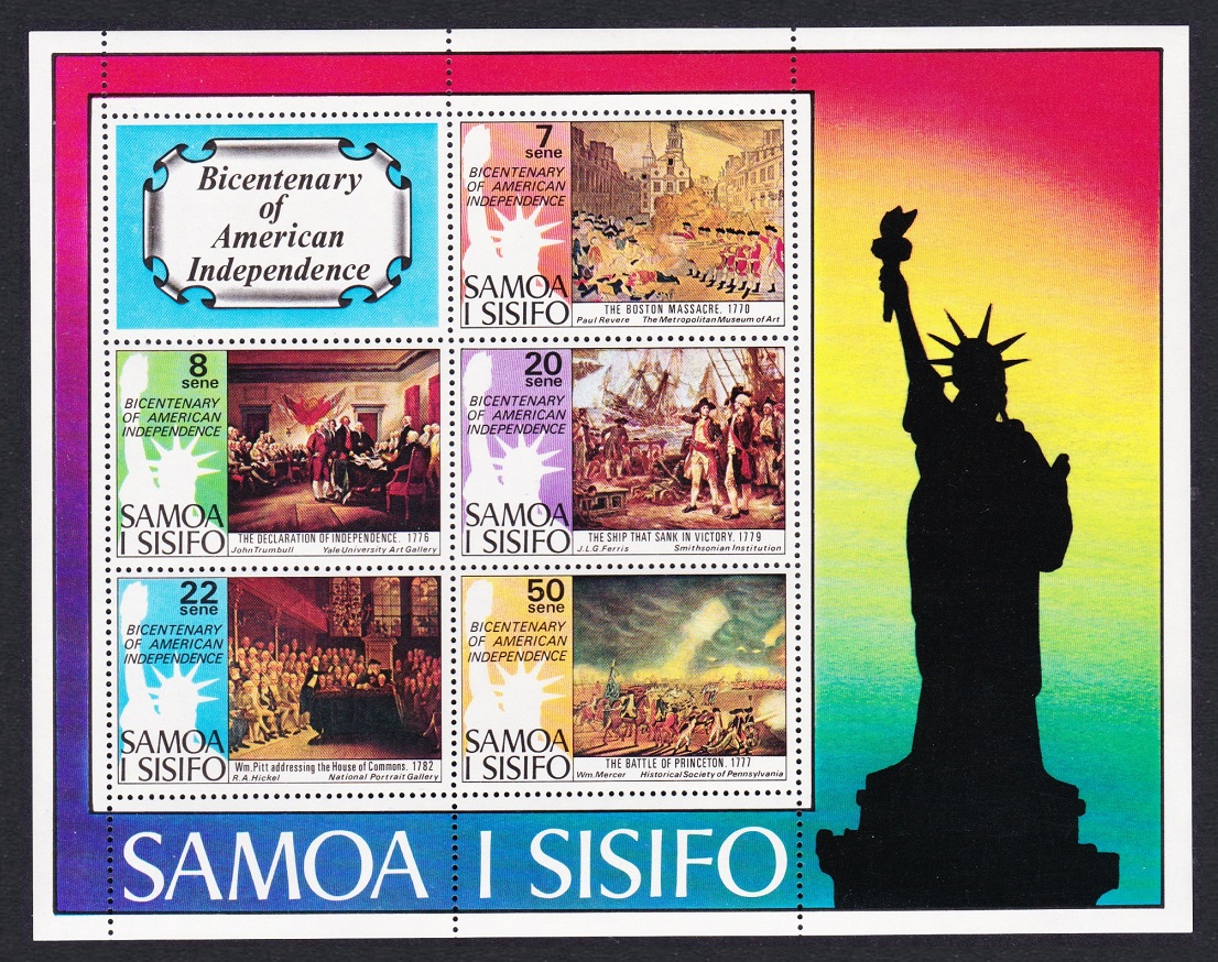 Samoa US Bicentennial MS 1976 MNH SG#MS464 Sc#432a