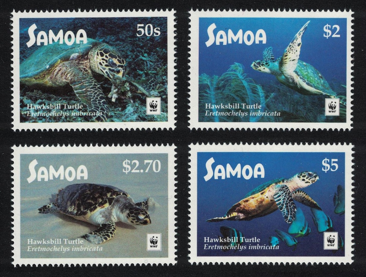 Samoa WWF Hawksbill Turtle 4v White Frame 2016 MNH SG#1427-1430